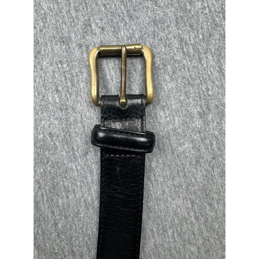 Polo Ralph Lauren Mens Leather Belt Sz 38 Brass Buckle Made In Italy‎ 2110380
